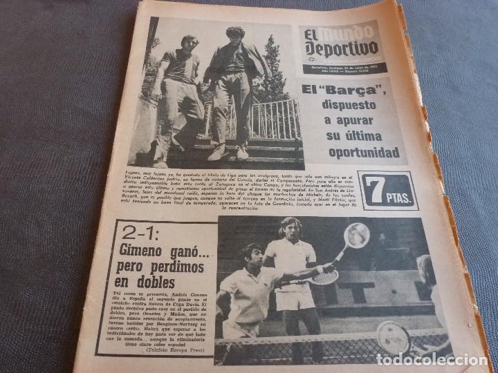 Sports collectibles: MUNDO DEPORTIVO(20-5-73)IRIBAR TALISM&Aacute;N ATH.BILBAO,MALAGA 0 ESPA&Ntilde;OL 1,SINTES(NASTIC)CARRIEGA(ZARAGOZ