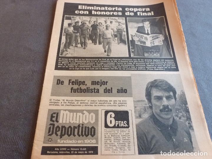 Sammelleidenschaft Sport: MUNDO DEPORTIVO(23-5-73)PACHECO(AT.MADRID)DE FELIPE(ESPA&Ntilde;OL)INDIANAPOLIS,AT.MADRID BUSCA DOBLETE.