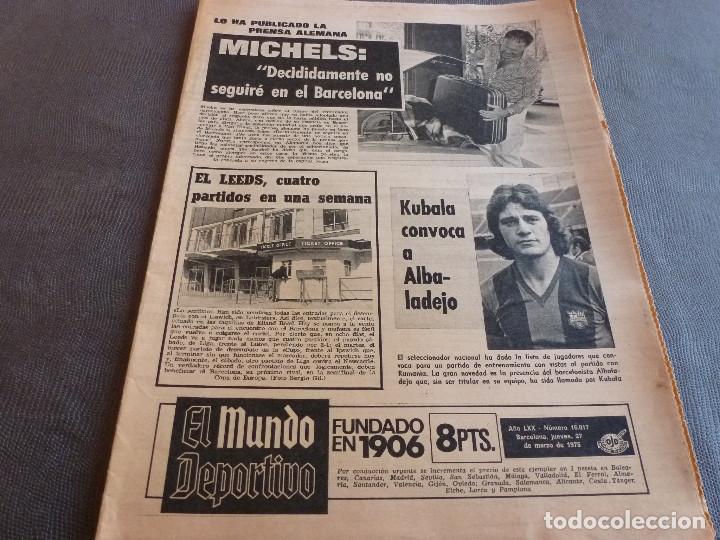 Sammelleidenschaft Sport: MUNDO DEPORTIVO(27-3-75)LEEDS 4 EN 1 SEMANA,MERCKX Y ZOETEMELK,MOLINOS(ESPA&Ntilde;OL)GARCIA SORIANO.