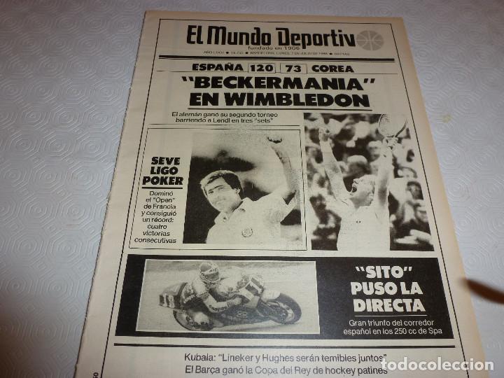 Sammelleidenschaft Sport: MUNDO DEPORTIVO(7-7-86)EUROBASKET ESPA&Ntilde;A 120 COREA 73,DERBY Y ASPAR,TENIS BECKER Y LENDL.