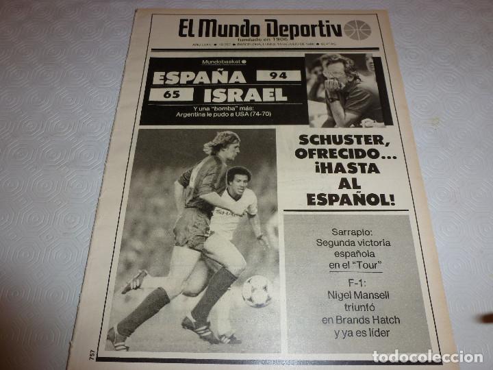 Sammelleidenschaft Sport: MUNDO DEPORTIVO(14-7-86)EUROBASKET ESPA&Ntilde;A 94 ISRAEL 65,EZAKI AUSENTE MALLORCA,FORUM FILAT&Eacute;LICO,S.A.