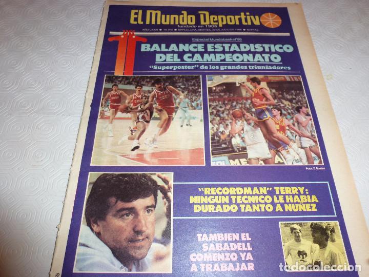 Sammelleidenschaft Sport: MUNDO DEPORTIVO(22-7-86)EUROBASKET BALANCE,JAVIER CLEMENTE Y EL NUEVO ESPA&Ntilde;OL.