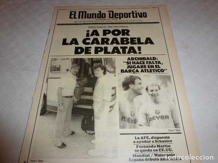 Coleccionismo deportivo: MUNDO DEPORTIVO(15-8-86)LAS PALMAS FUTBOL INSULAR,TROFEO COLOMBINO BUSCA EL BAR&Ccedil;A,ABASCAL (ATLETISMO