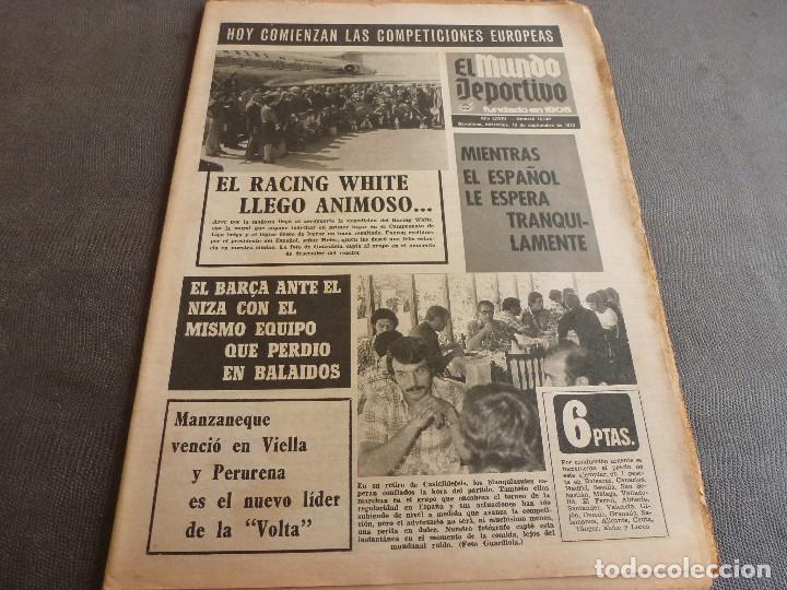 Sports collectibles: (MS)MUNDO DEPORTIVO(19-9-73)HOY COPAS EUROPEAS,NIZA-BAR&Ccedil;A,ESPA&Ntilde;OL-RACING WHITE,IPSWICH TOWN-R.MADRID