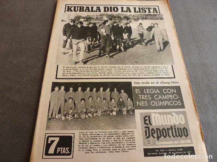 Sammelleidenschaft Sport: (MS)MUNDO DEPORTIVO(10-2-74)HOY BAR&Ccedil;A-LEGIA VARSOVIA,NACI&Oacute; JORDI CRUYFF!!CRUJERAS(NASTIC)AMIANO.