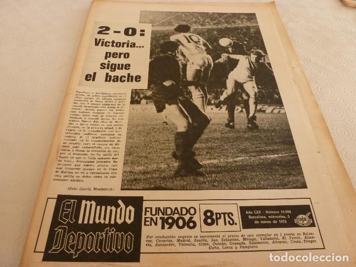 Sammelleidenschaft Sport: (MS)MUNDO DEPORTIVO(5-3-75)COPA EUROPA BAR&Ccedil;A 2 ATVIDABERG 0,HOY RECOPA R.MADRID-ESTRELLA ROJA.