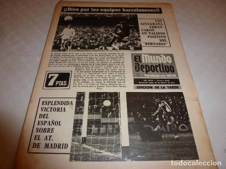 Sammelleidenschaft Sport: (MS)MUNDO DEPORTIVO(26-2-73)R.MADRID 0 BAR&Ccedil;A 0,ESPA&Ntilde;OL 2 AT.MADRID 1,SABADELL 1 ELCHE 0.