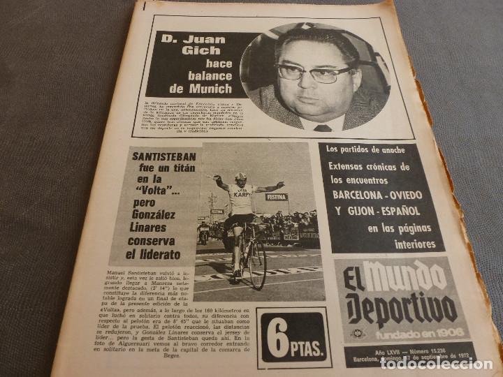 Sammelleidenschaft Sport: (MS)MUNDO DEPORTIVO(17-9-72)BAR&Ccedil;A 3 OVIEDO 1,GIJ&Oacute;N 0 ESPA&Ntilde;OL 0,COS(BAR&Ccedil;A)CHANGO CARMONA(BOXEO)