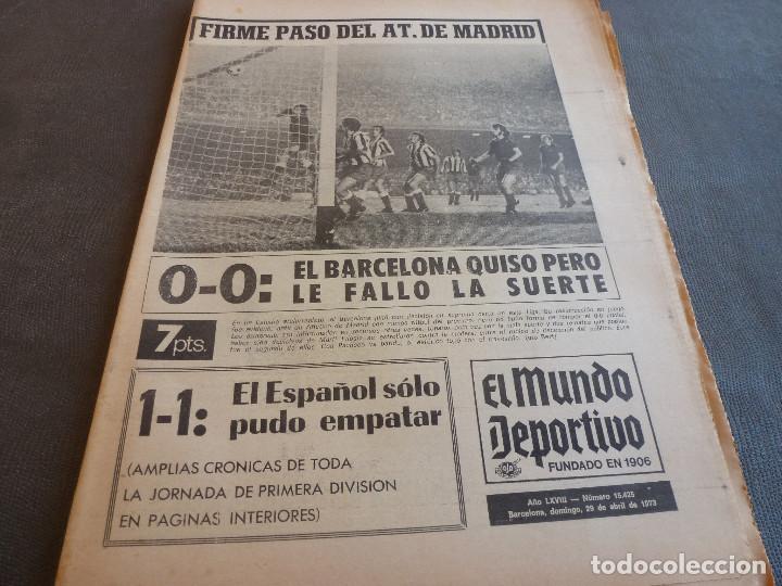 Sports collectibles: (MS)MUNDO DEPORTIVO(29-4-73)!!BAR&Ccedil;A 0 AT.MADRID 0 !CORNELL&Aacute; INAUGURA ESTADIO!LOS MEJORES PILOTOS F-1