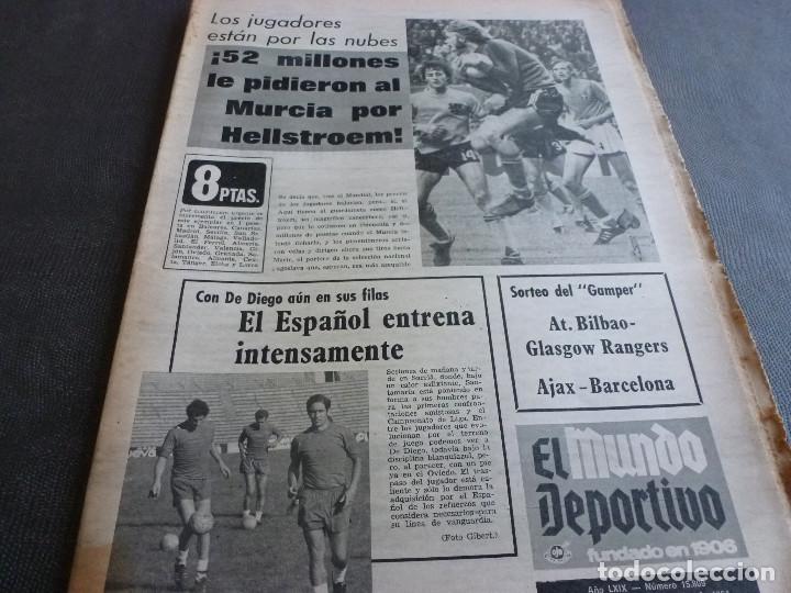 Collectionnisme sportif: (MS)MUNDO DEPORTIVO(25-7-74)GAMPER GLASGOW RANGERS,AJAX Y BILBAO,HELLSTROEM,VOLTA MONTCADA I REIXACH