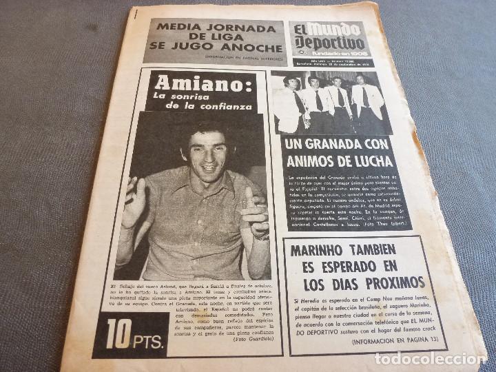 Coleccionismo deportivo: (MS)MUNDO DEPORTIVO(29-9-74)AMIANO(ESPA&Ntilde;OL)CHURRUCA(SPORTING)Z&Aacute;LDUA(SABADELL)SOLSONA,PARITS(GRANADA)