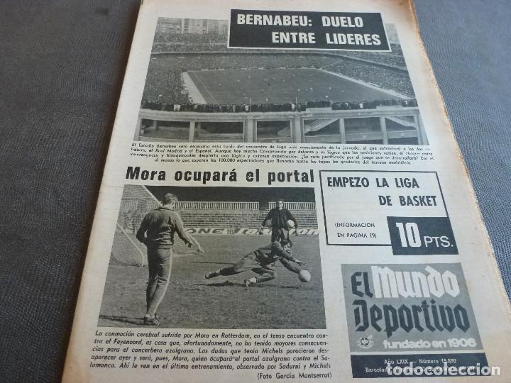 Collectionnisme sportif: (MS)MUNDO DEPORTIVO(27-10-74)ESPA&Ntilde;OL Va R.MADRID,MORA(BAR&Ccedil;A)SERGIO(SABADELL)OCA&Ntilde;A,CASSIUS CLAY.