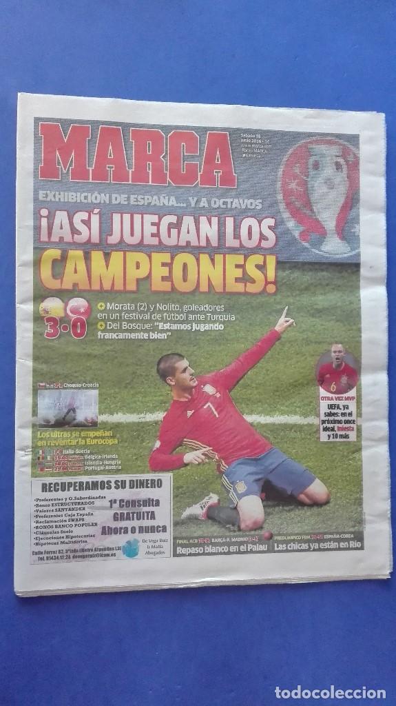 Coleccionismo deportivo: MARCA, (EUROCOPA 2016) - SABADO 18 DE JUNIO DE 2016. - Foto 1