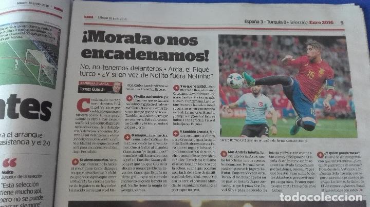 Coleccionismo deportivo: MARCA, (EUROCOPA 2016) - SABADO 18 DE JUNIO DE 2016. - Foto 4
