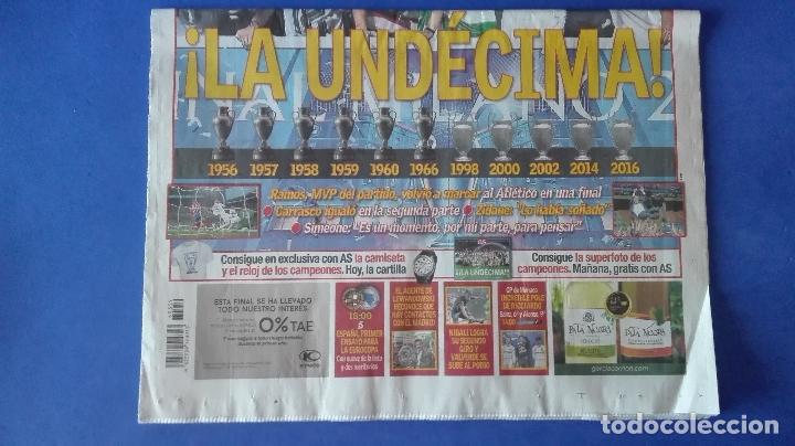 Coleccionismo deportivo: AS, &iexcl; LA UNDECIMA ! , DOMINGO 29 DE MAYO DE 2016. - Foto 3