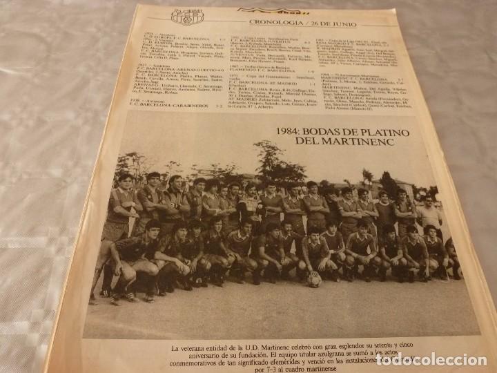 Coleccionismo deportivo: MUNDO DEPORTIVO-BAR&Ccedil;A DIA A DIA-(1984)EL BAR&Ccedil;A EN LAS BODAS DE PLATINO DEL MARTINENC.