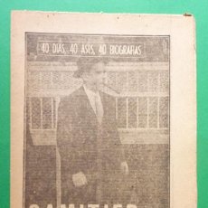 Coleccionismo deportivo: SAMITIER, EL MAGO DEL BALÓN (FUTBOL) - MARCA - SERIE 40 DIAS, 40 ASES, 40 BIOGRAFÍAS - 1963. Lote 89466880
