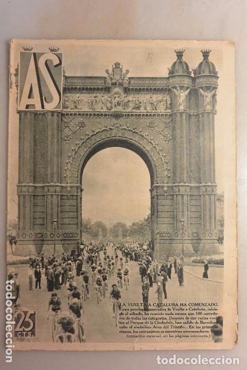 Coleccionismo deportivo: Revista As La vuelta a Catalu&ntilde;a Ha comenzado 1936 - Foto 1