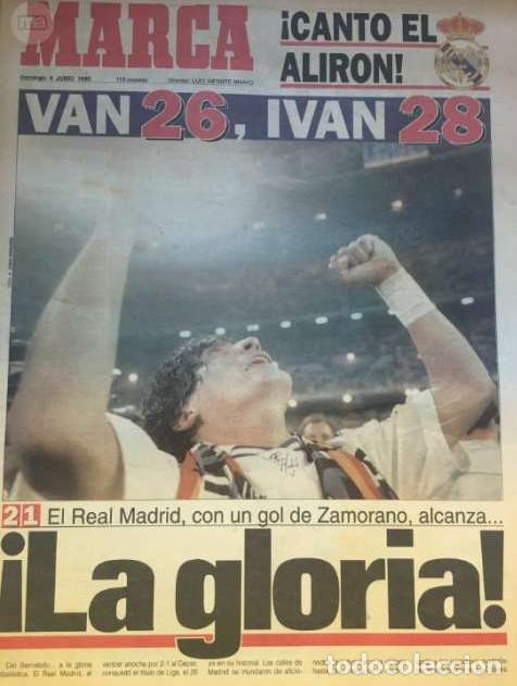 Coleccionismo deportivo: MARCA REAL MADRID CAMPE&Oacute;N 1995 - Foto 1