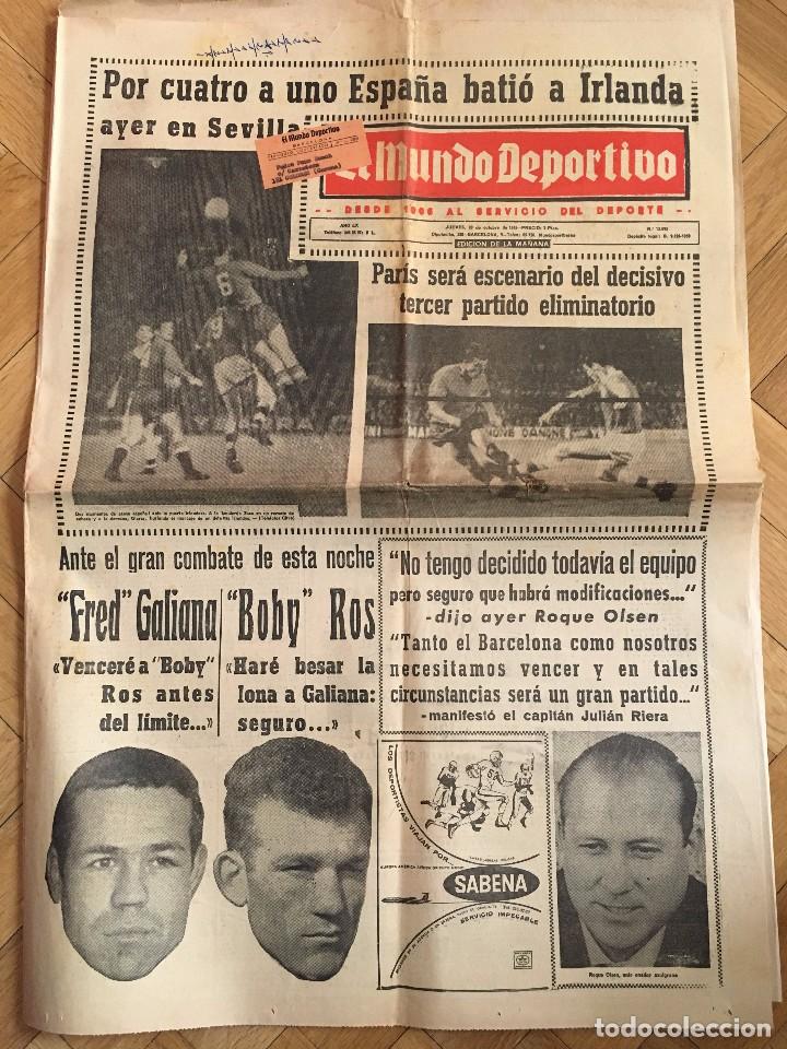 Collectionnisme sportif: CJ MUNDO DEPORTIVO (28-10-65) AYER ESPA&Ntilde;A 4-1 EIRE IRLANDA EN SEVILLA