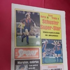 Coleccionismo deportivo: SPORT. Nº 655. 17 SEPTIEMBRE 1981. BARÇA 4 - TRAKIA 1. SCHUSTER SUPER-STAR.