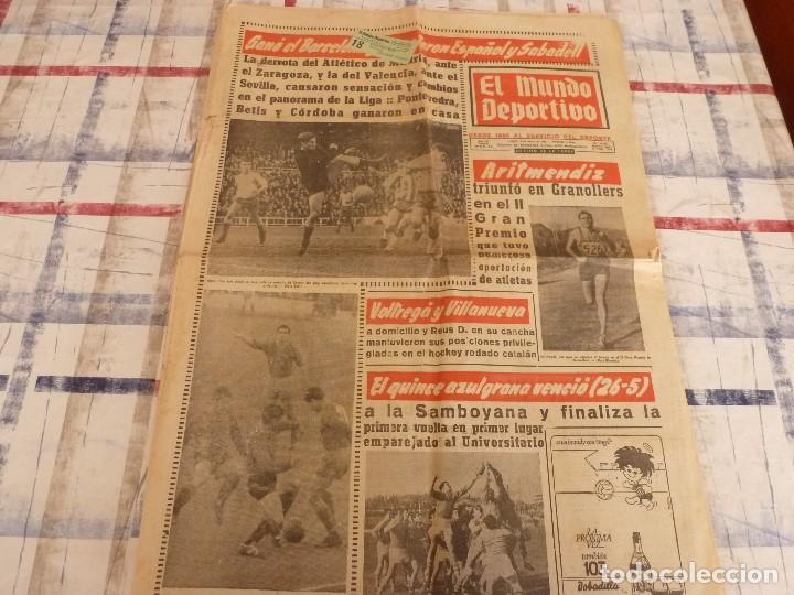 Collectionnisme sportif: MUNDO DEPORTIVO(3-1-66)SABADELL 1 R.MADRID 1,MALLORCA 1 BAR&Ccedil;A 3,L&Eacute;RIDA 3 CONDAL O,EL GAMO.