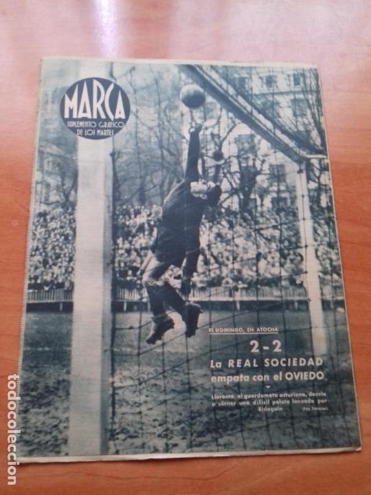 Coleccionismo deportivo: DIARIO MARCA. Nº64. 15-FEBRERO-1944. 4-2 EL ATLETICO AVIACION DERROTA AL VALENCIA. - Foto 2 - 112917451