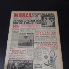 Coleccionismo deportivo: MARCA. 4/04/1963. COPA FERIAS. HIBERNIANS,2 - VALENCIA,1. RECOPA. NUREMBERG RIVAL ATLÉTICO.. Lote 114993840