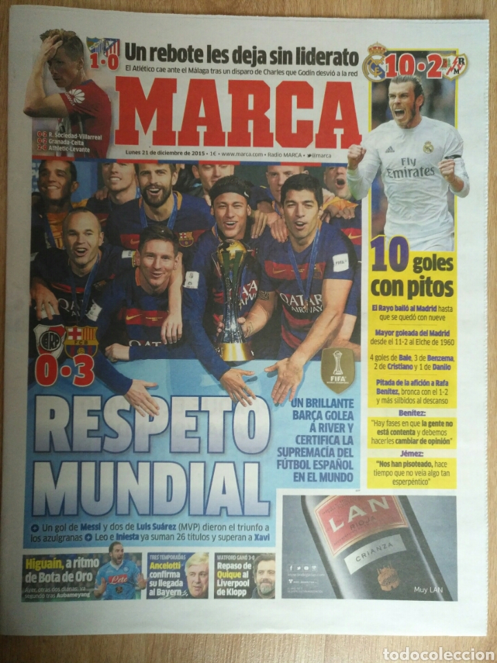 Coleccionismo deportivo: Marca 21/12/2015 - Foto 1