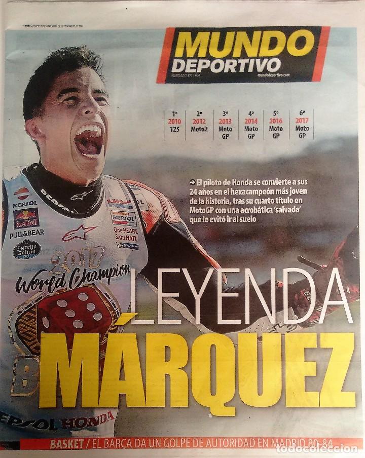 Coleccionismo deportivo: Mundo deportivo, Marquez 6 veces campeon