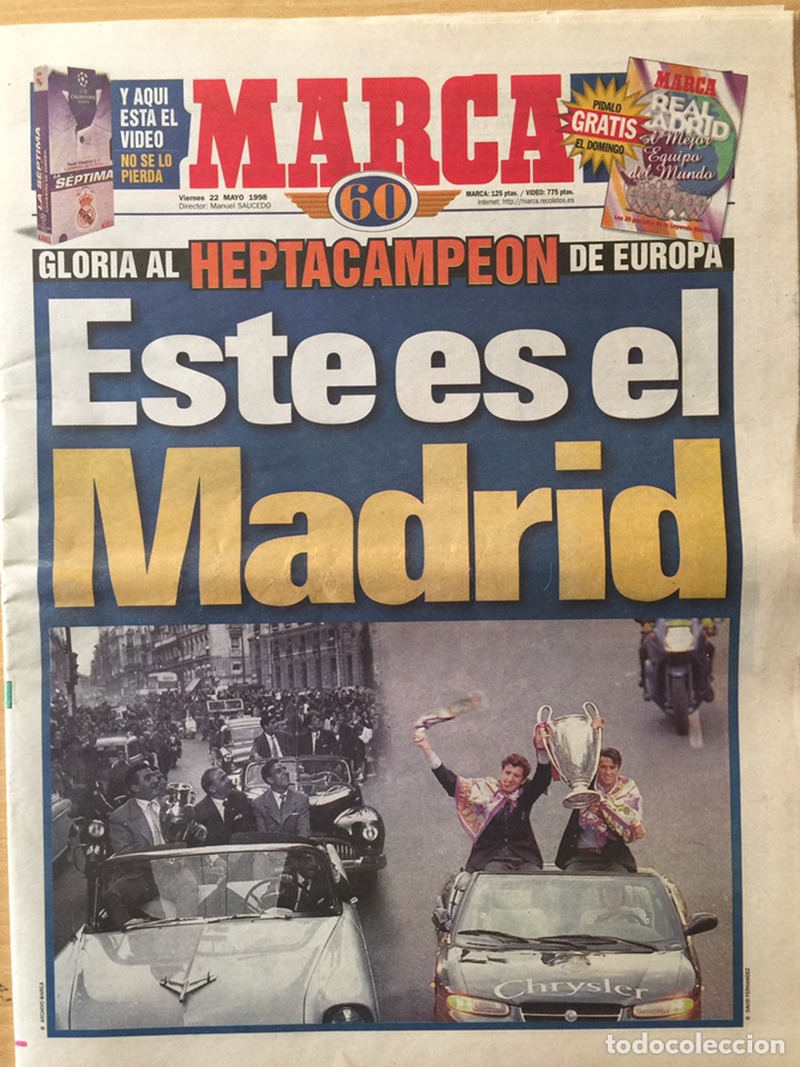 Sports collectibles: Marca.22/5/5/1998. Final Copa Europa. Juventus-Real Madrid