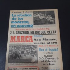 Coleccionismo deportivo: MARCA. 17/08/1978. CIUDAD VIGO. OPORTO,1 - NOTTINGHAM,0. CELTA,1 - CRUCEIRO,2.. Lote 119438788