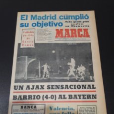 Coleccionismo deportivo: MARCA. 8/03/1973. COPA EUROPA. DYNAMO KIEV,0 - R.MADRID,0. AJAX,4 - BAYERN MUNICH,0. RECOPA. LEEDS,5. Lote 119449483