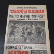 Coleccionismo deportivo: MARCA. 10/09/1979. BURGOS,1 - MÁLAGA,0. R.MADRID,3 - VALENCIA,1. HÉRCULES,2 - ATLÉTICO,3. RESUMEN JO. Lote 119957036