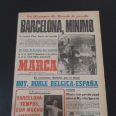 Coleccionismo deportivo: MARCA. 12/04/1979. RECOPA. BARCELONA,1 - BEVEREN,0. COPA EUROPA. NOTTINGHAM,3 - COLONIA,3.. Lote 120279776