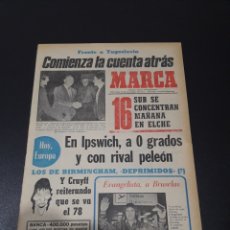 Coleccionismo deportivo: MARCA. 23/11/1977. SUPERCOPA. HAMBURGO,1 - LIVERPOOL,1.. Lote 121079999