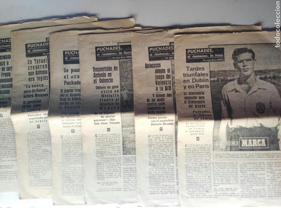 Colecionismo desportivo: PUCHADES-SUECA-VALENCIA-JUGADOR DE FUTBOL-BIOGRAFIA EN 8 CUADERNOS DEL 1 AL 8-A&Ntilde;O 1963.