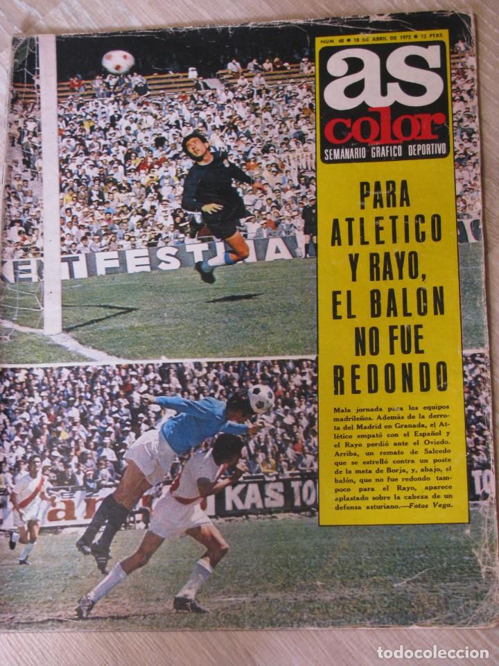 Coleccionismo deportivo: AS COLOR Nº48 18 DE ABRIL 1972. CONTIENE EL POSTER. - Foto 1 - 132239042