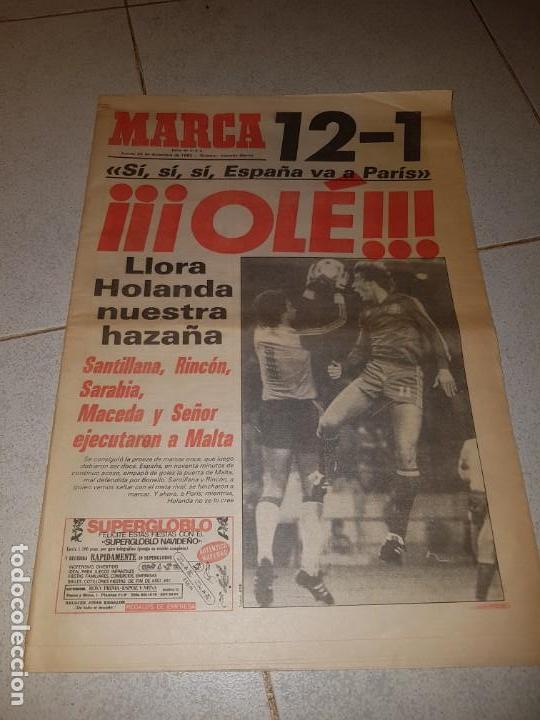 Colecionismo desportivo: Espa&ntilde;a v Malta 12-1 Hist&oacute;rico Peri&oacute;dico MARCA