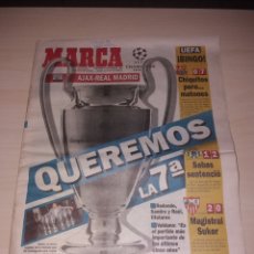 Coleccionismo deportivo: ANTIGUO PERIÓDICO MARCA - CHAMPIONS 95 - AJAX - REAL MADRID. Lote 136158677