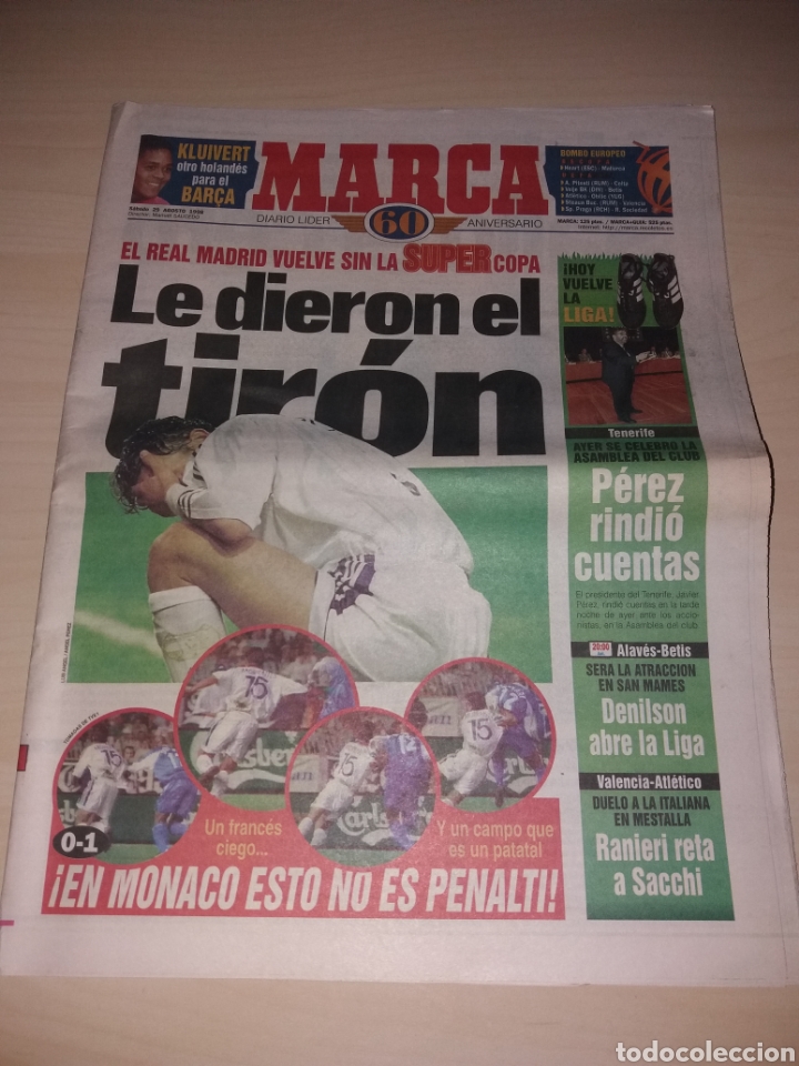 Coleccionismo deportivo: ANTIGUO PERIÓDICO MARCA - 1998 - REAL MADRID - SUPER COPA - Foto 1 - 136158972