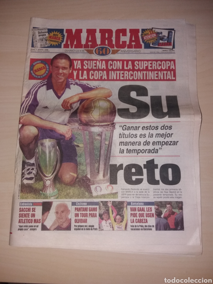 ANTIGUO PERIÓDICO MARCA - 1998 - FERNANDO REDONDO (Coleccionismo Deportivo - Revistas y Periódicos - Marca)