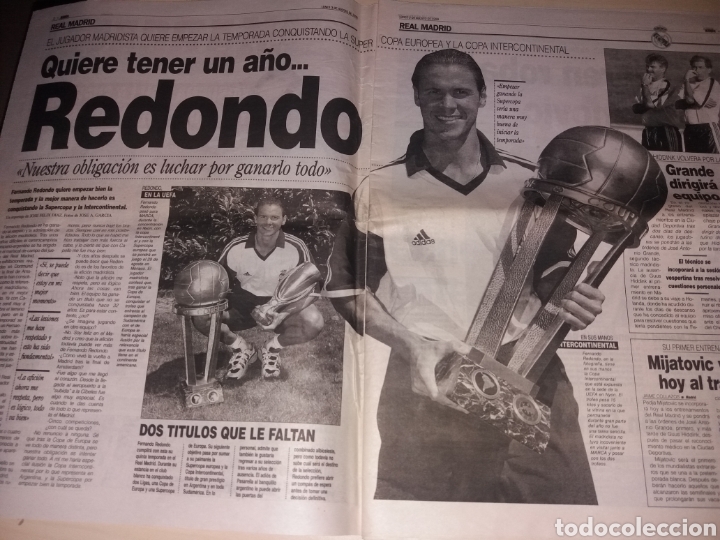 Coleccionismo deportivo: ANTIGUO PERIÓDICO MARCA - 1998 - FERNANDO REDONDO - Foto 2 - 136159209