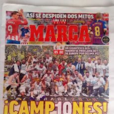 Coleccionismo deportivo: MARCA: REAL MADRID DE BALONCESTO GANA SU DECIMA FINAL FOUR. Lote 400863254