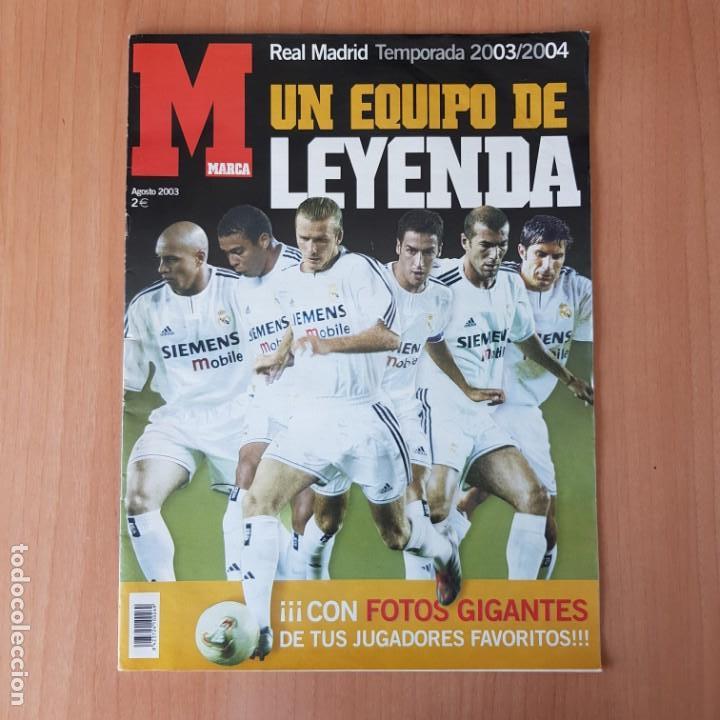 Sports collectibles: SUPLEMENTO MARCA REVISTA REAL MADRID LOTE 6 POSTER LIGA 2003/2004 - 6 POSTERS GRANDES 03/04