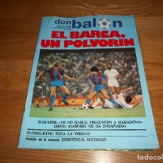 Coleccionismo deportivo: DON BALON Nº 362 1982 PORTADA MARADONA COLOR- BARCELONA VS VALENCIA CF - CLMENTE ATHLETIC BILBAO. Lote 142720256