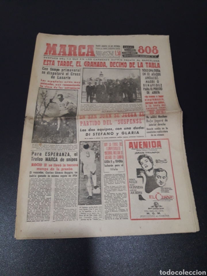 Colecionismo desportivo: MARCA 25/01/1959. GRANADA R.MADRID DI STEFANO OSASUNA MANCHESTER UTD.