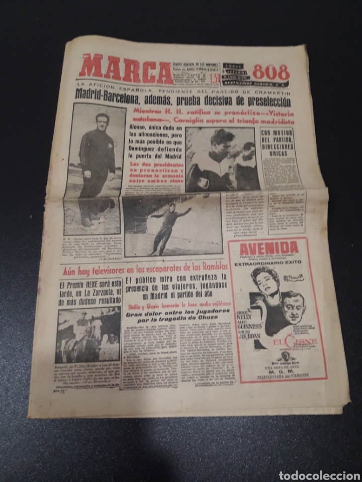 Collectionnisme sportif: MARCA 15/02/1959. MADRID V BARCELONA. BARACALDO,1 - INDAUCHU,0.