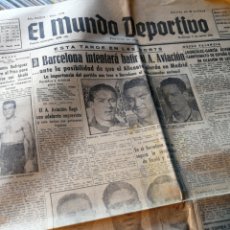 Colecionismo desportivo: PERIODICO EL MUNDO DEPORTIVO- BARCELONA INTENTARÁ BATIR AL A.AVIACIÓN, N° 5738, 1 MARZO 1942.. Lote 149105196