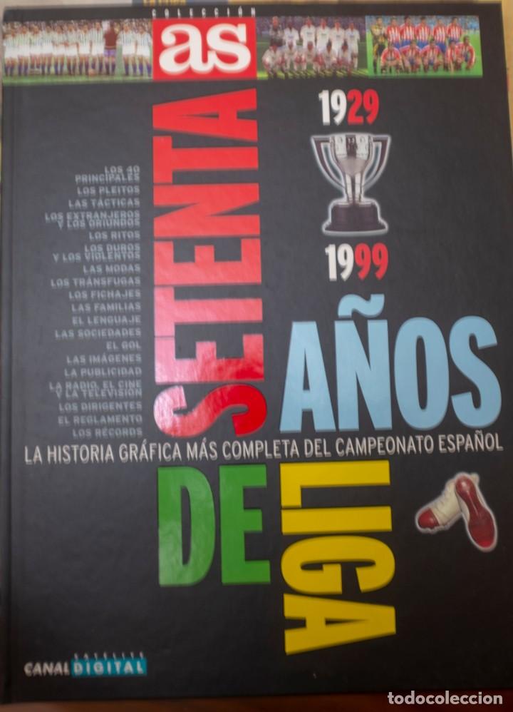 Coleccionismo deportivo: LIBRO ALBUM AS COMPLETO SETENTA AÑOS DE LIGA ESPAÑOLA 1929 1999 CANAL DIGITAL - Foto 1 - 149388398